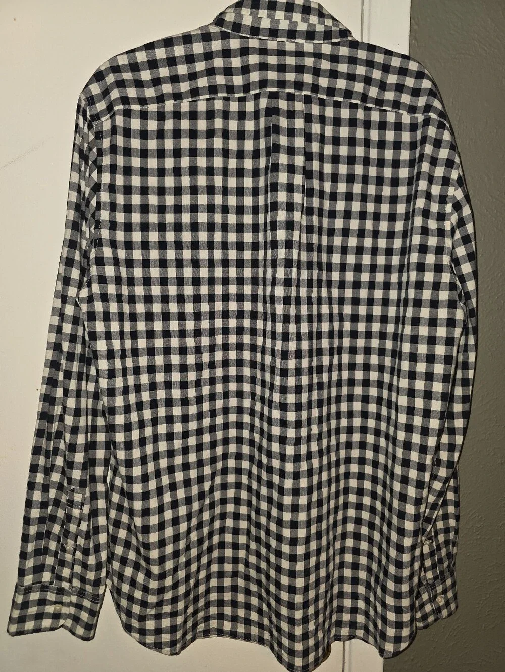 J. Crew Black and White Gingham Button-Down Shirt